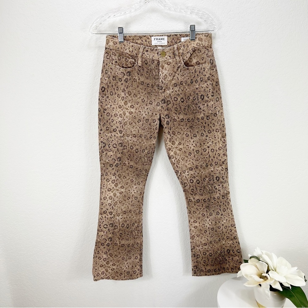 FRAME Le Crop Vanilla Mini Bootcut Lcmbrs790p Capri Cropped Jeans Snake 26